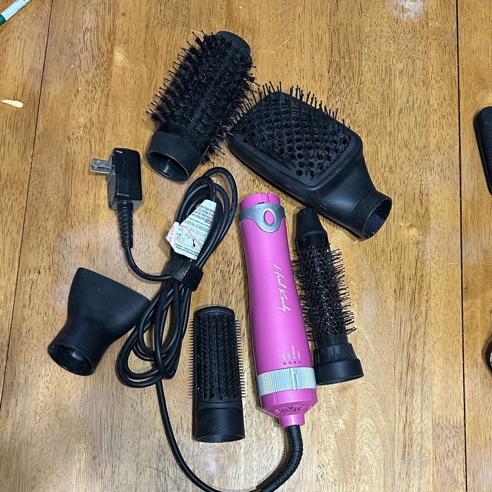 Head Kandy Pink Hair Dryer with 5 Attachments